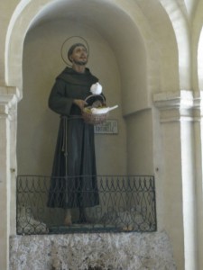 St. Francis statue in Santa Maria degli Angeli Assisi Santa Maria degli Angeli St. Francis statue