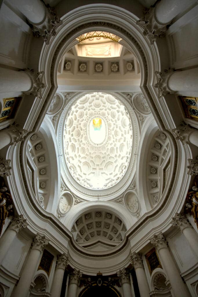 Ceiling of San Carlo alla Quattro Fontane church Famous places in Rome