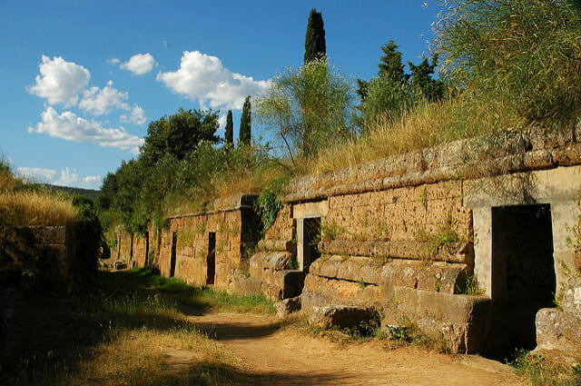 Etruscan necropolis at Cerveteri Italy customized tours